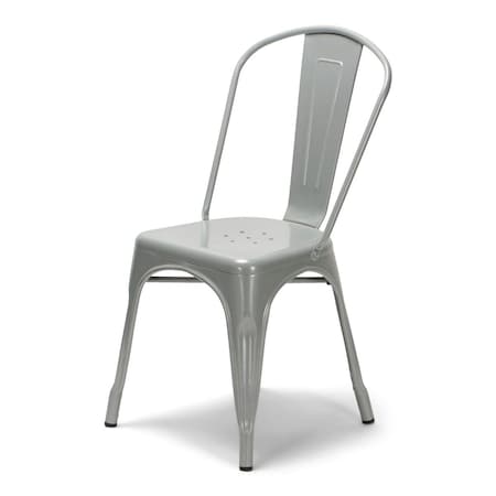 Atlas Commercial Products Titan Series Industrial Metal Chair, Silver MSC9SLV